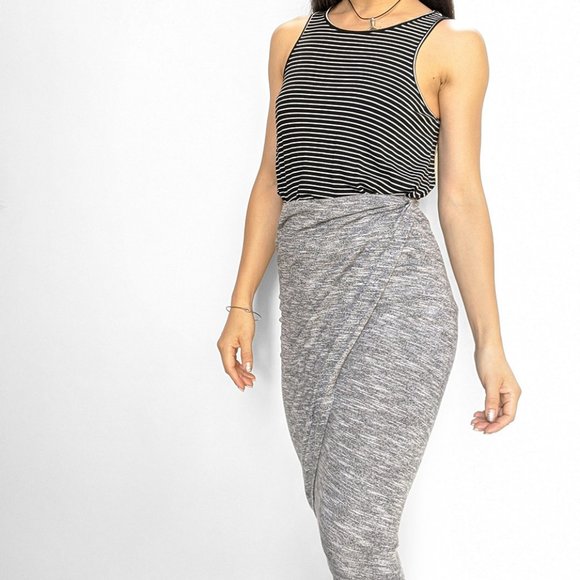 Bar III gray wrap pencil skirt size xxs - Picture 2 of 5